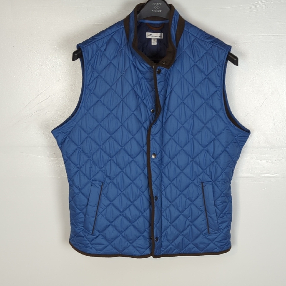 Peter Millar Blue Quilted Vest